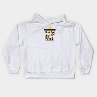 Sip Sip Boba Milk Tea Kids Hoodie